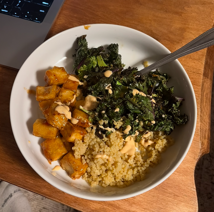 Stir-fry tofu with yum-yum sauce