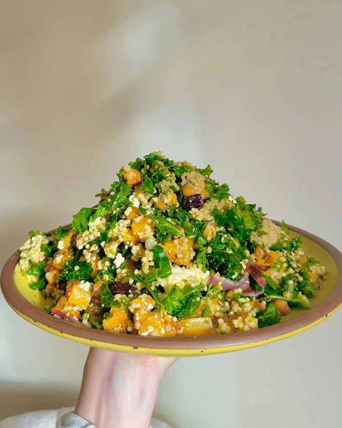 Kale and roasted squash salad