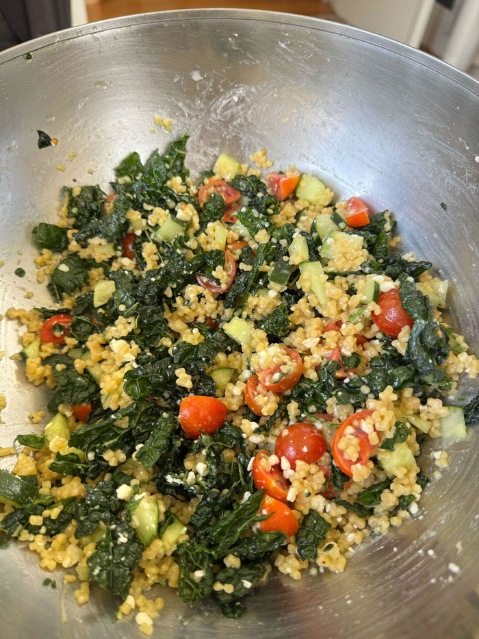 Mediterranean kale salad