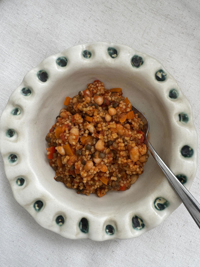 Chickpea, lentil and tomato stew