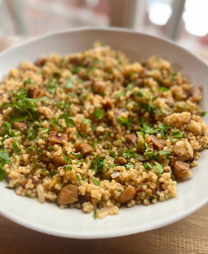 Mushroom and parsley couscous